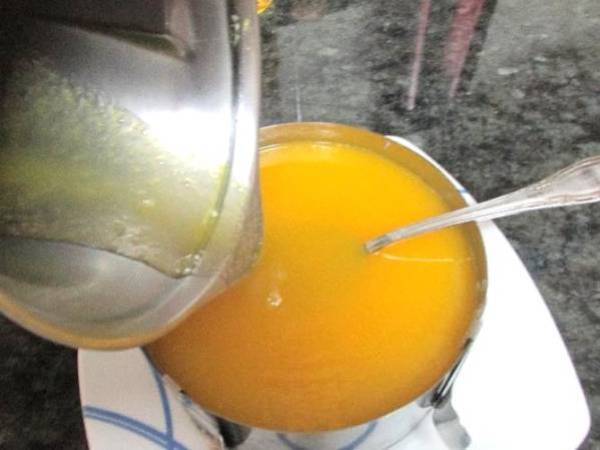 Tarta de cuajada, con mango y coco - Preparación paso 6