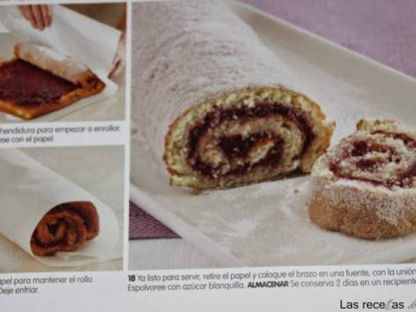 Brazo de gitano con mermelada - Preparación paso 4