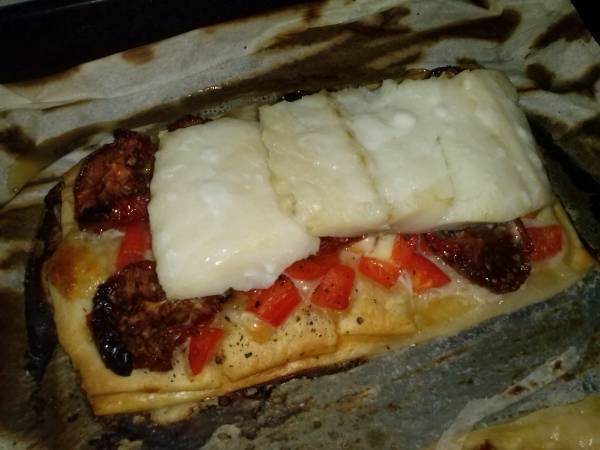 Tosta de tomate seco y bacalao! - Preparación paso 3