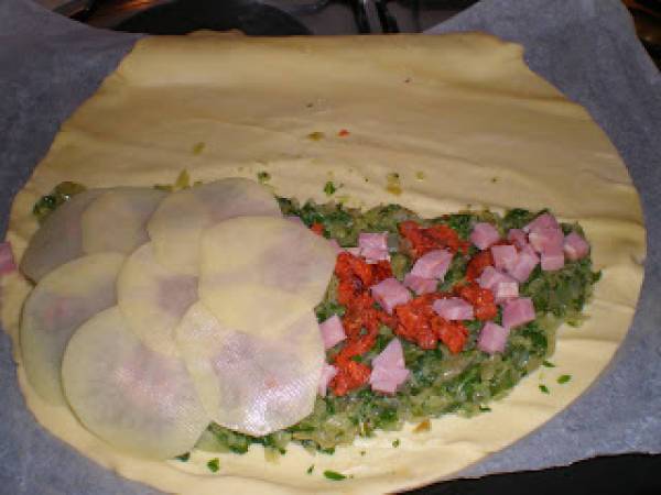 Empanada berciana o de acelgas - Preparación paso 3
