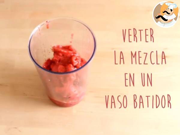 Smoothie de Fresas y Cerezas - Preparación paso 1