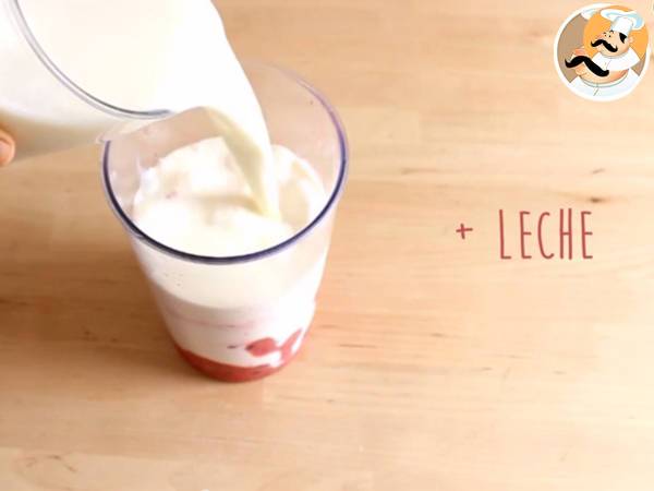 Smoothie de Fresas y Cerezas - Preparación paso 3