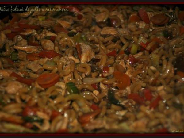 Falso fideuá de pollo a mi manera - Preparación paso 1