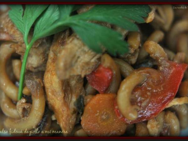 Falso fideuá de pollo a mi manera - Preparación paso 2