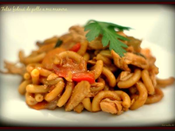 Falso fideuá de pollo a mi manera - Preparación paso 5