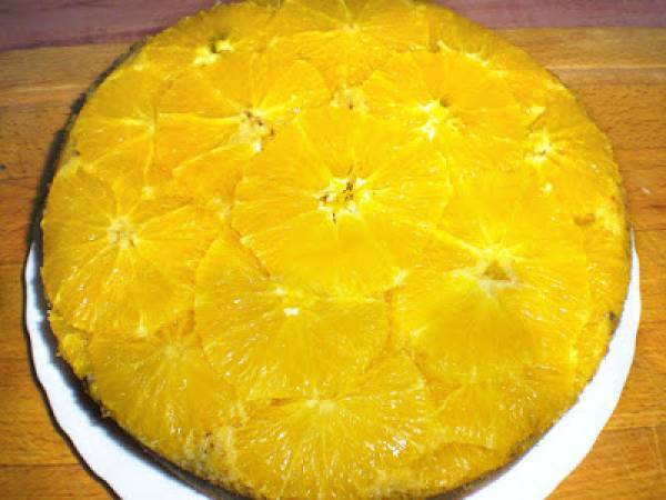 Bizcocho de naranja y polenta con sirope de naranja y clavo - Preparación paso 6