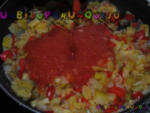 Bonito a la plancha con pisto - Preparación paso 4