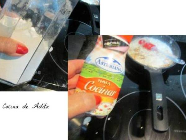 Flores de pasta filo con langostinos - Preparación paso 3