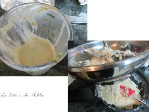 Flores de pasta filo con langostinos - Preparación paso 4