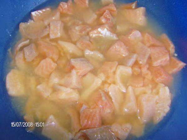 Ceviche de salmón - Preparación paso 2