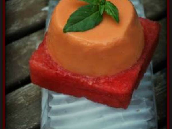 Mousse de gazpacho y sandía. - Preparación paso 1