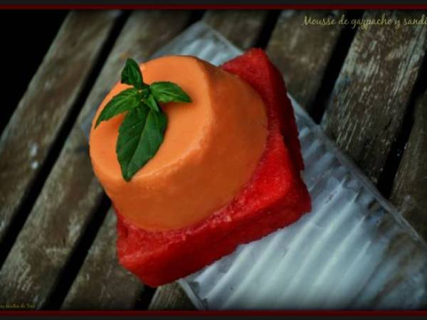 Mousse de gazpacho y sandía. - Preparación paso 2