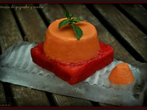 Mousse de gazpacho y sandía. - Preparación paso 3