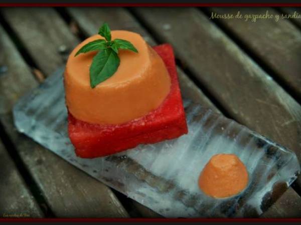 Mousse de gazpacho y sandía. - Preparación paso 4