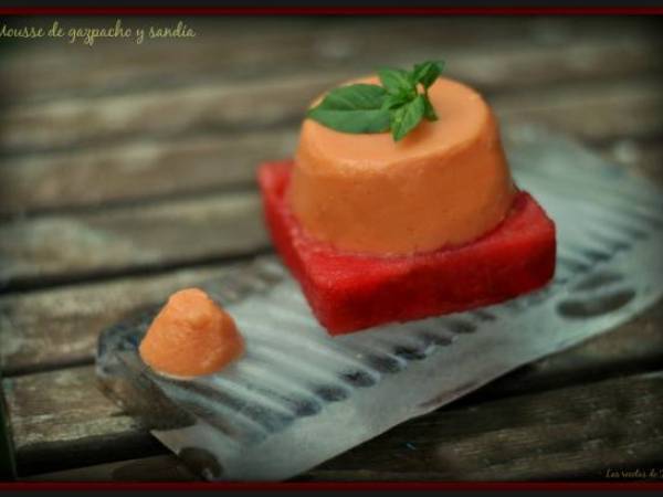 Mousse de gazpacho y sandía. - Preparación paso 5