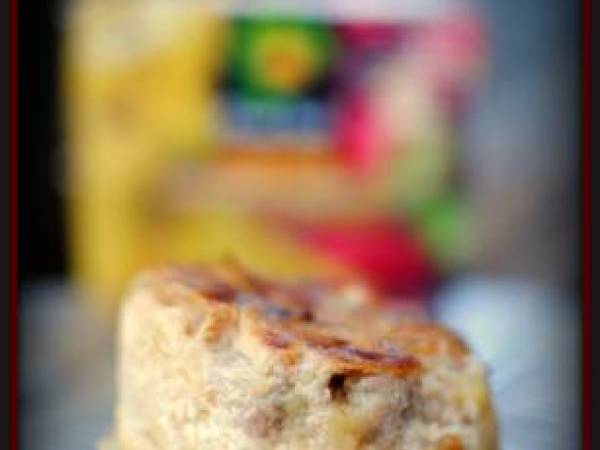 Flan de manzana y plátano sobre manzana asada - Preparación paso 4