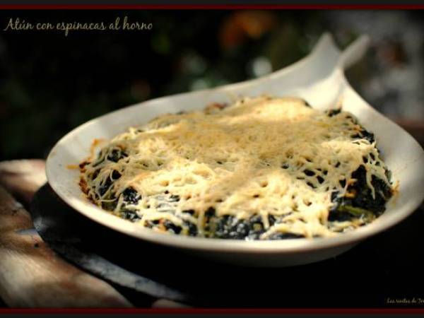 Atún con espinaca al horno - Preparación paso 1