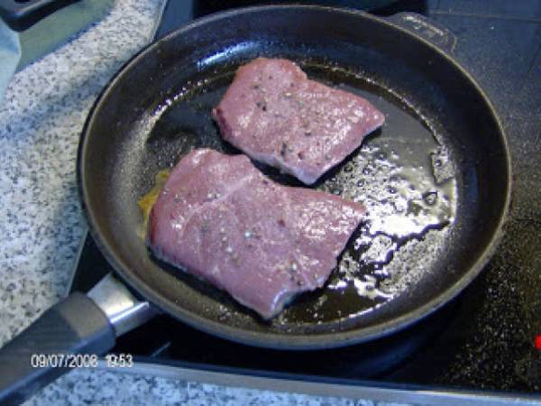 Lomo en salsa de champaña - Preparación paso 4