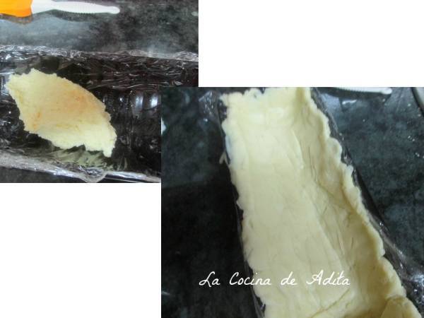 Brazo de puré de patatas, relleno de mariscos - Preparación paso 1