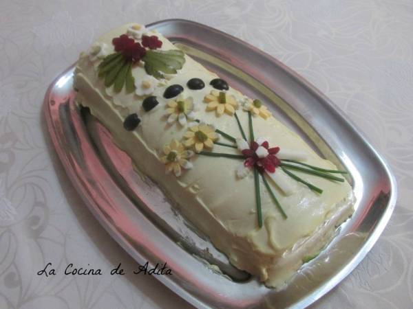 Brazo de puré de patatas, relleno de mariscos - Preparación paso 7