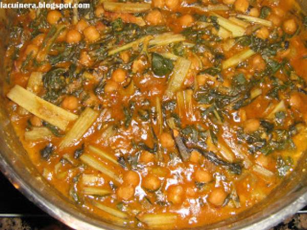 POTAJE DE GARBANZOS CON ACELGAS - Preparación paso 7