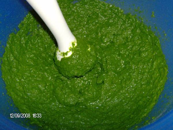 Ñoquis de espinaca - Preparación paso 1