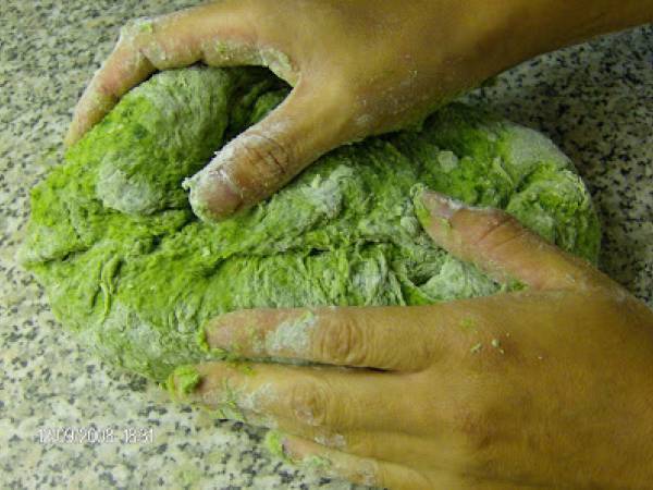 Ñoquis de espinaca - Preparación paso 3