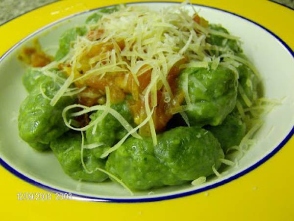 Ñoquis de espinaca - Preparación paso 5