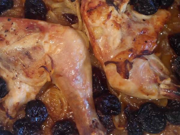 Pollo asado con ciruelas - Preparación paso 1