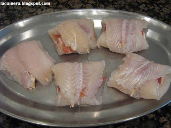 FILETE DE LENGUADO RELLENO DE JAMÓN - Preparación paso 4