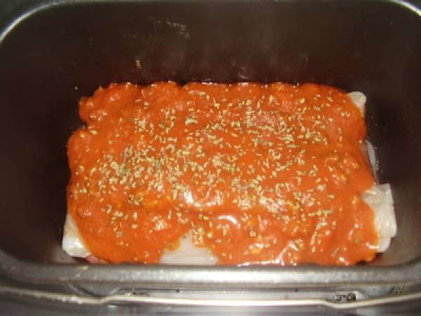 PESCADO EN SALSA DE TOMATE EN PANIFICADORA BIFINETT - Preparación paso 6
