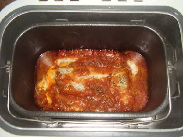 PESCADO EN SALSA DE TOMATE EN PANIFICADORA BIFINETT - Preparación paso 7