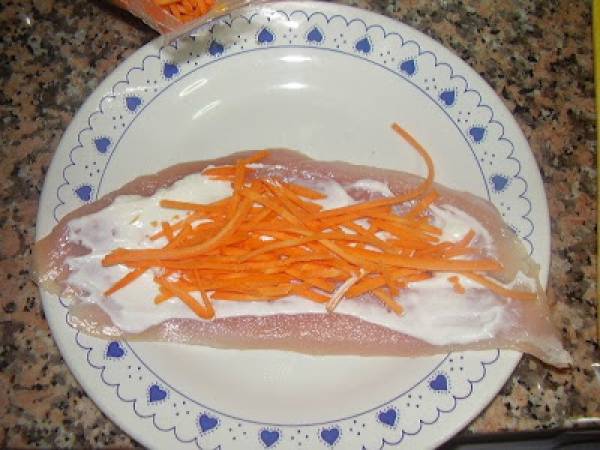 FILETES DE PECHUGA RELLENOS EN HORNO TURBO A CONVECCIÓN - Preparación paso 1