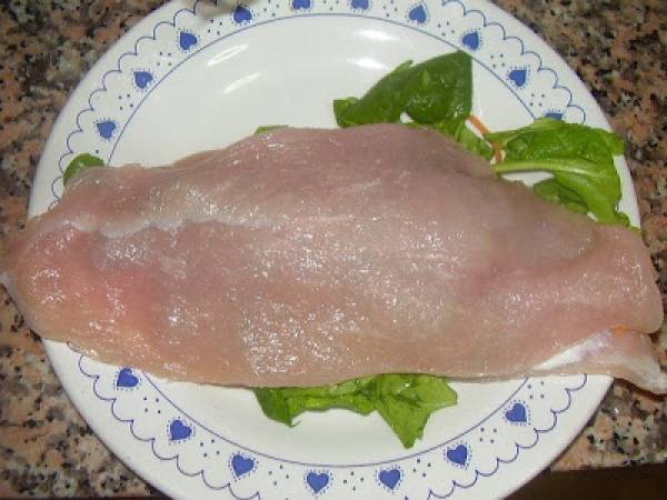 FILETES DE PECHUGA RELLENOS EN HORNO TURBO A CONVECCIÓN - Preparación paso 2