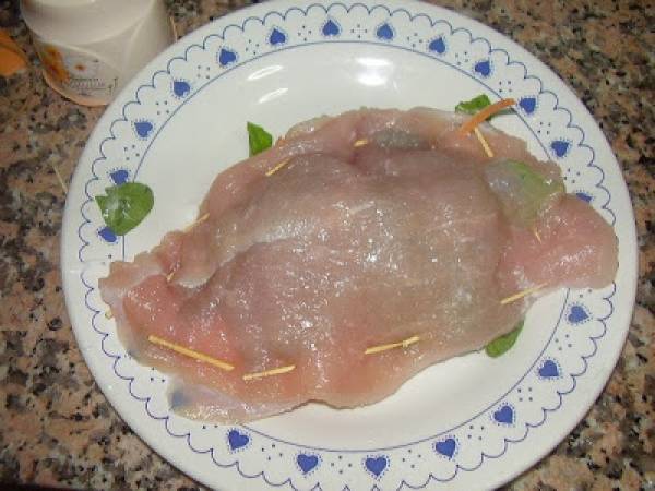 FILETES DE PECHUGA RELLENOS EN HORNO TURBO A CONVECCIÓN - Preparación paso 3