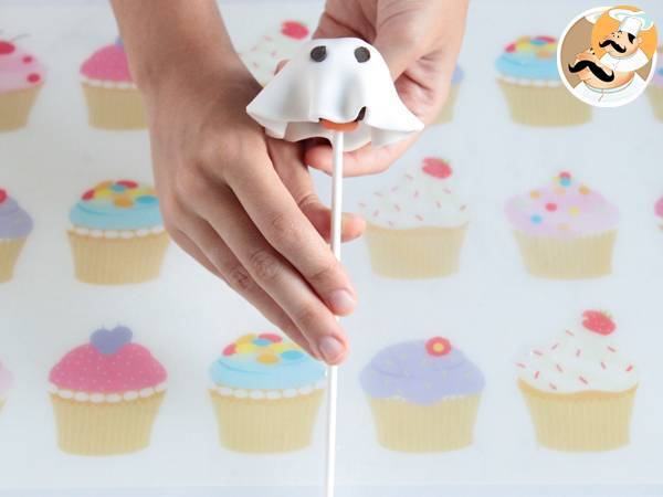 Cake pops con decoración halloween - Preparación paso 8