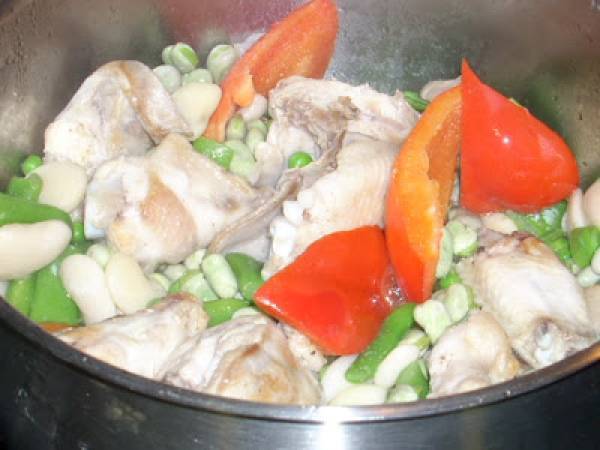 ARROZ CALDOSO CON POLLO Y CONEJO - Preparación paso 2