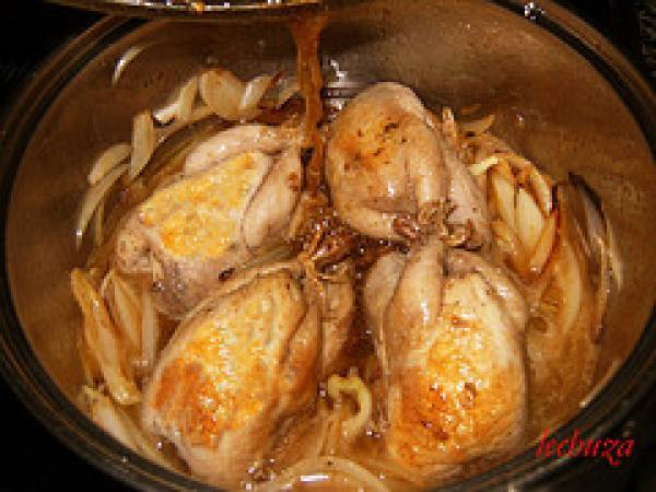 Codornices encebolladas - Preparación paso 5