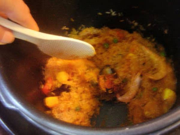 PAELLA PROGRAMADA EN FUSSIONCOOK - Preparación paso 2