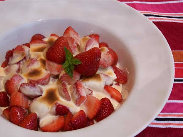 Fresas en sabayón - Preparación paso 4