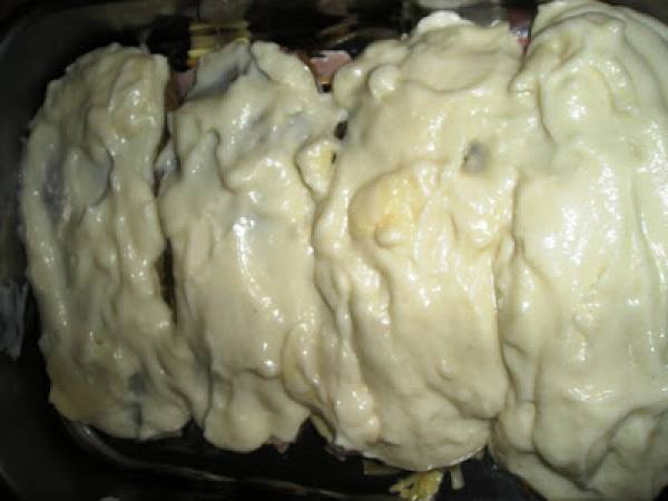 Berenjenas rellenas de jamón y queso - Preparación paso 2