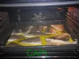 Paso 3 - Lomos de bacalao sobre salsa de piquillos con verduras y espima de pil-pil