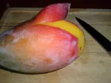Paso 1 - Ensalada de mango, langostinos y humus de remolacha