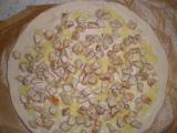 Paso 6 - Pizza de pollo, setas, pasta de jengibre y ajo