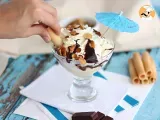 Paso 3 - Dama blanca, helado de vainilla con chocolate y nata