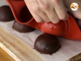 Paso 13 - Semi esferas de chocolate sabor ferrero rocher