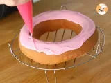 Paso 7 - Tarta donut rellena de frambuesas (con glaseado express)
