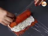 Paso 5 - Tronco de salmón con queso ricotta y pistachos
