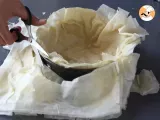 Paso 2 - Cheesecake de pistacho con base crujiente de masa filo