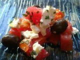 Paso 3 - Huevos film de jamón serrano con ensalada de tomate y feta